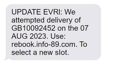 evri attempted delivery text.